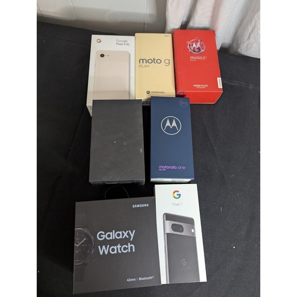 The Unbranded Brand Other - 7 lot EMPTY cell phone samsung galaxy smart watch boxes‎ props moto google pixel